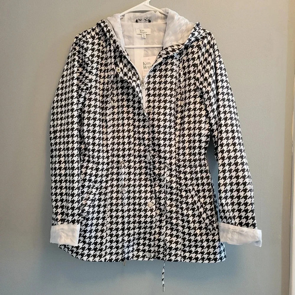 NWT Kim Roger's Rain jackets Gingham Size Small - Picture 1 of 6